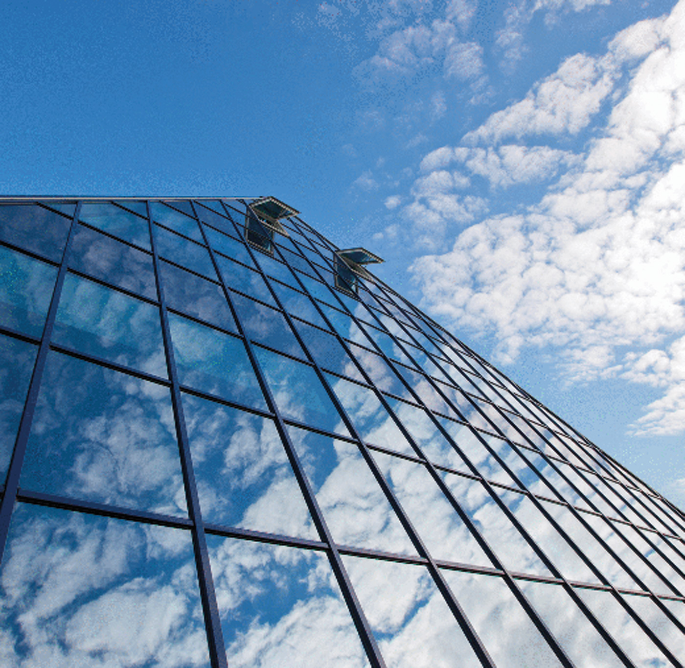 Office building with glass facade