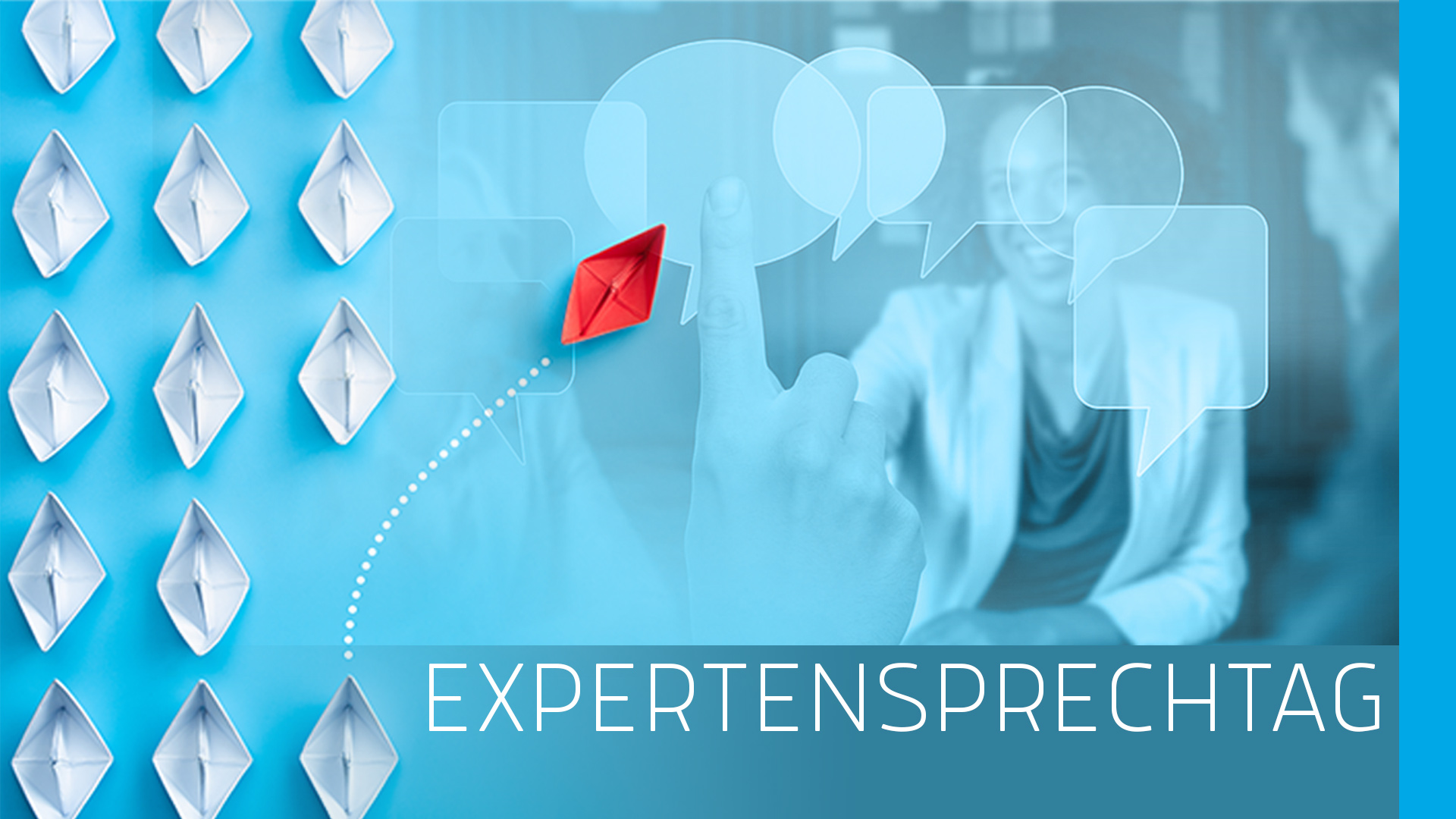 Grafik mit Veranstaltungstitel Expertensprechtag
